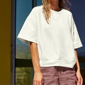 Athleta modern sundown sweatshirt tee calla Lily size Medium tall